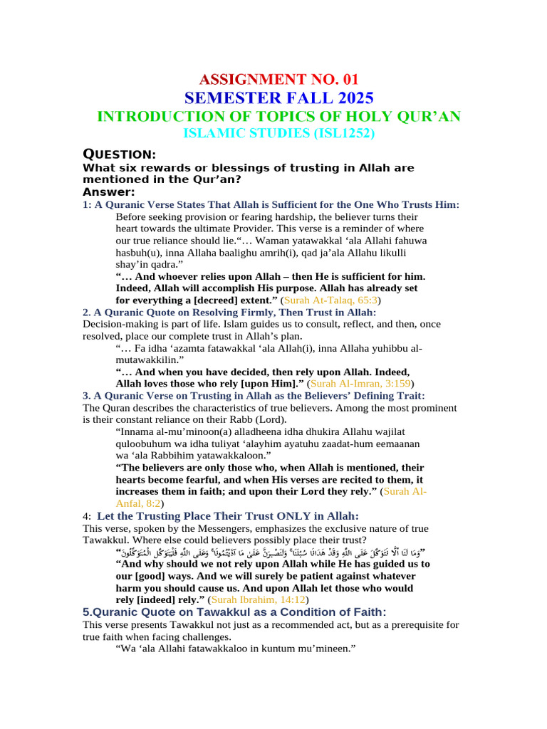 Document 1 | PDF | Quran | Islam