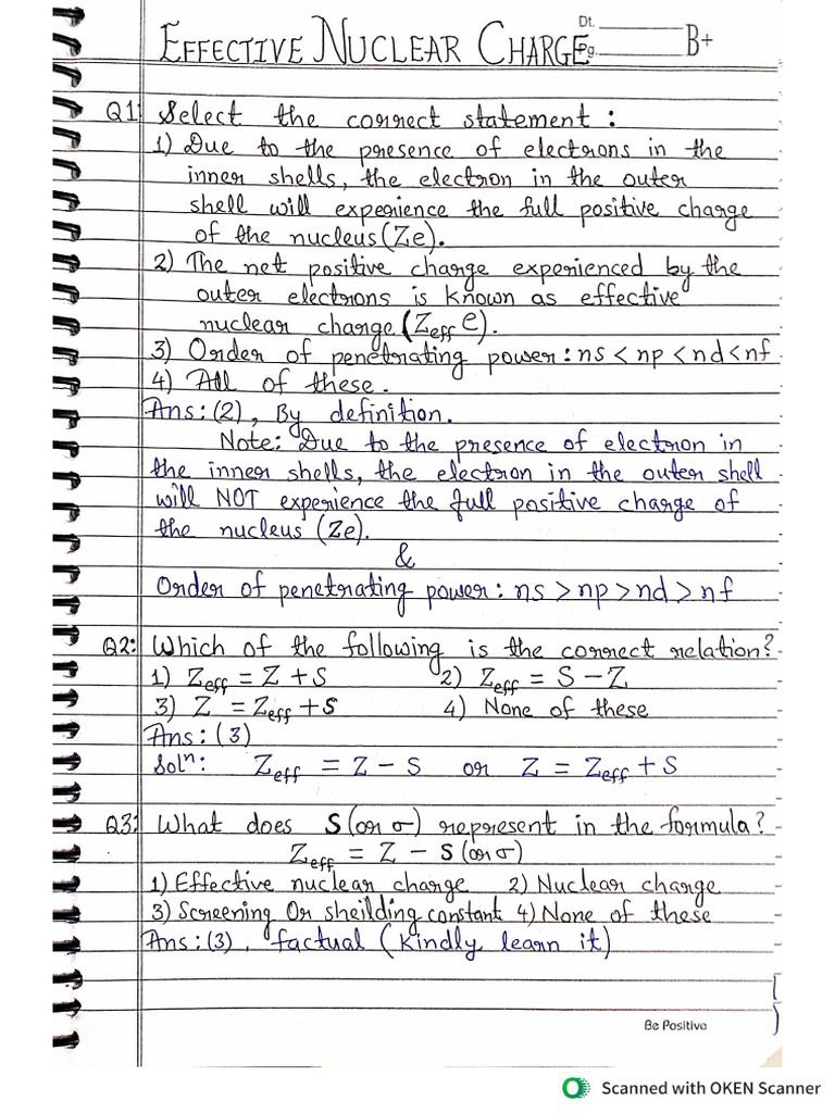 Periodic Table QnA (Notes) | PDF