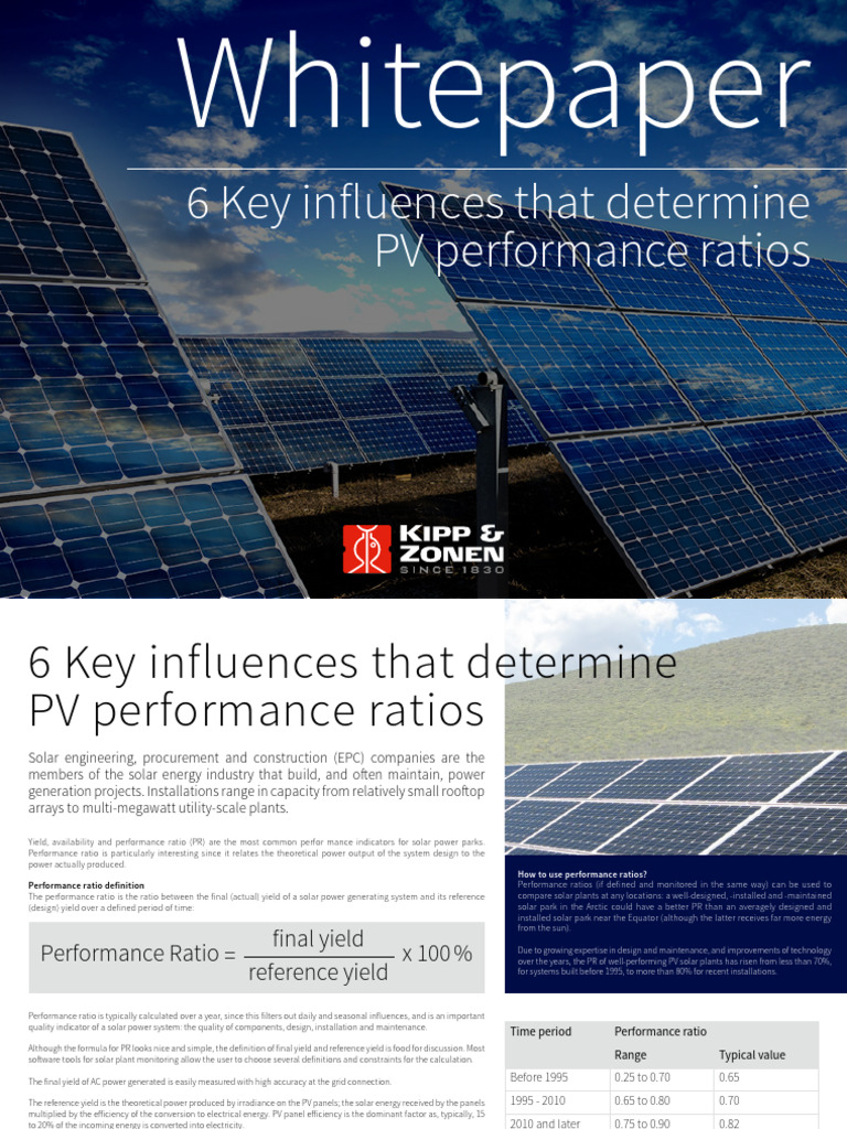KippZonen Whitepaper 6 Key Influences That Determine PV Performance ...