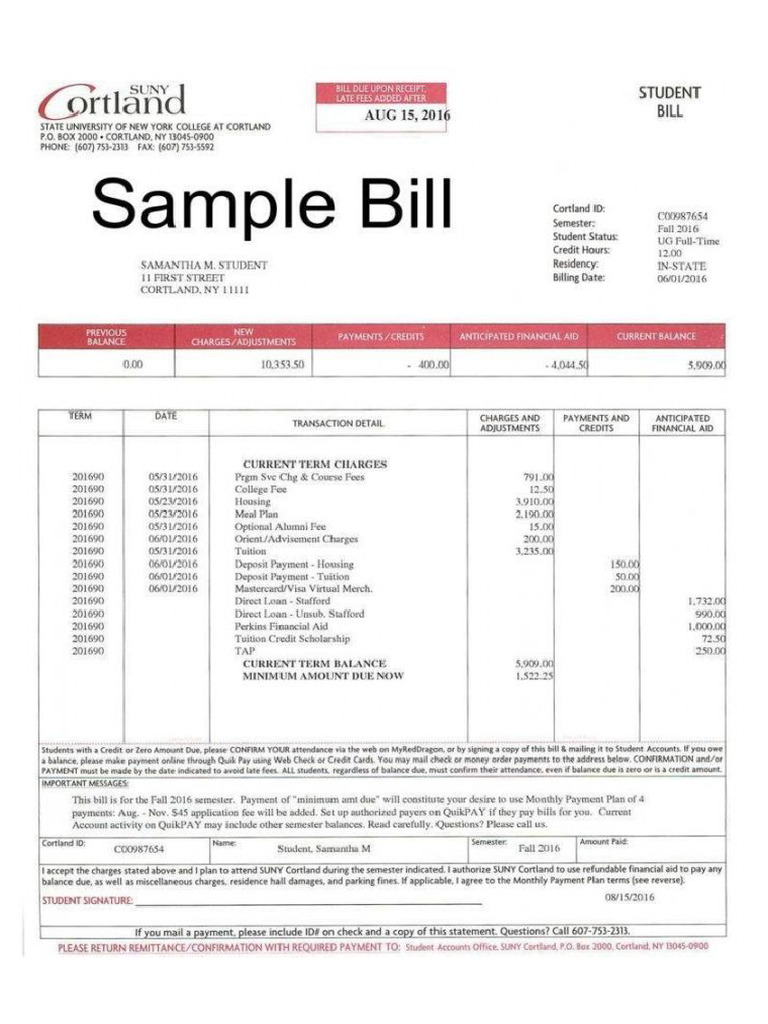 Tuition Fee Receipt Template - EmetOnlineBlog | PDF
