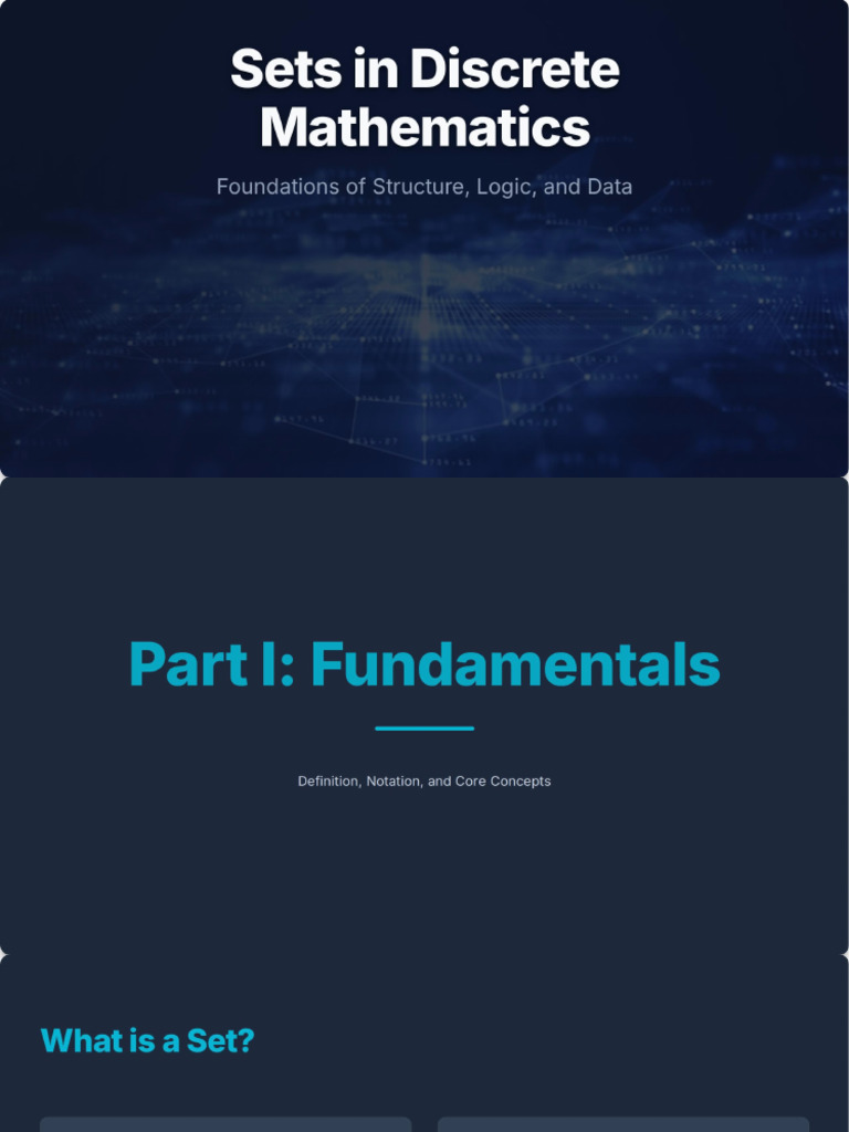 Sets in Discrete Mathematics | PDF