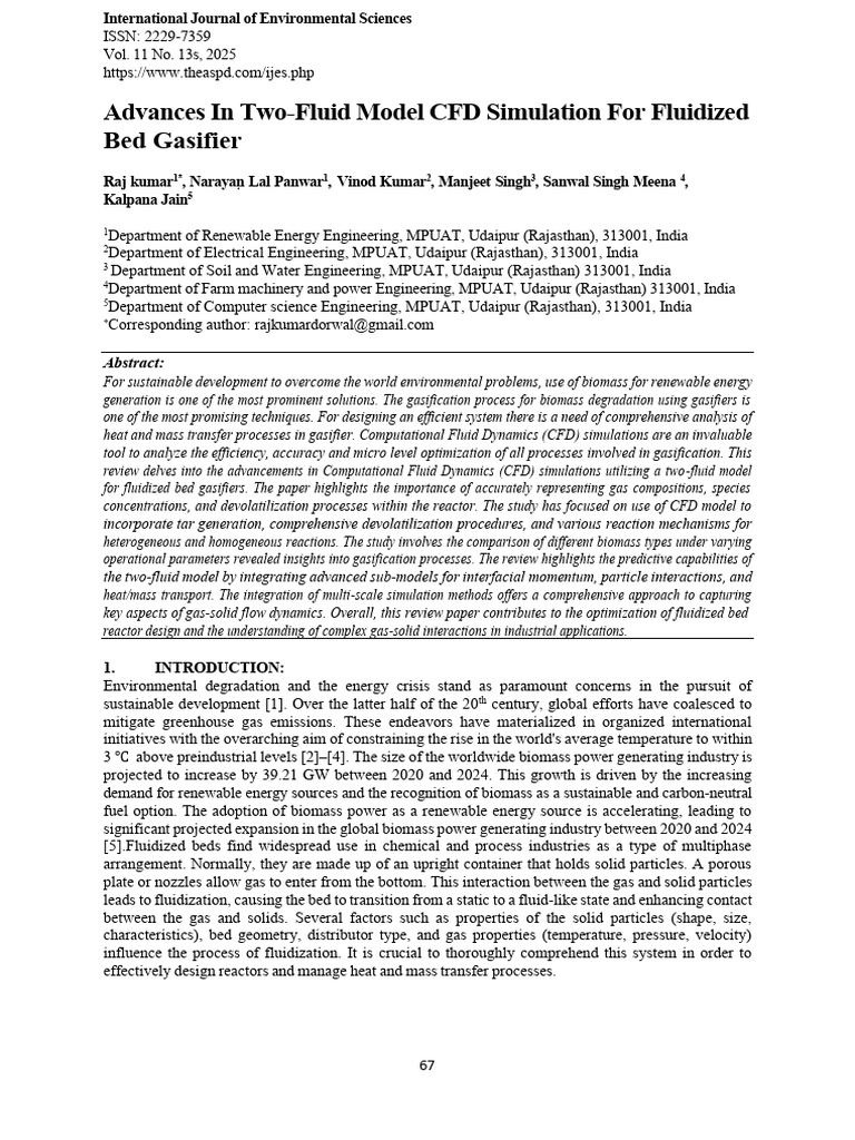 Two-Fluid Model CFD in Gasifiers | PDF | Gasification | Combustion