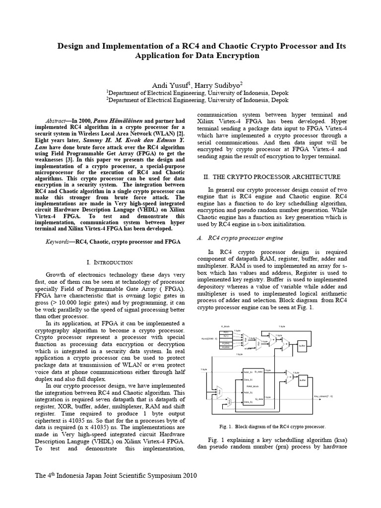 Eng_RC4paper_IJJSS2010 | PDF | Field Programmable Gate Array | Vhdl