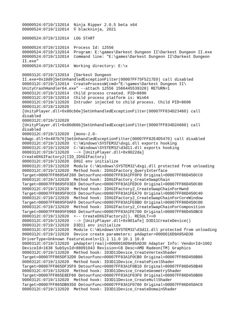 Ninja Ripper 2.0.5 Beta Log Analysis | PDF | Computing Platforms ...