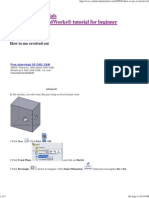 How To Use Revolved Cut - SolidWorks Tutorials