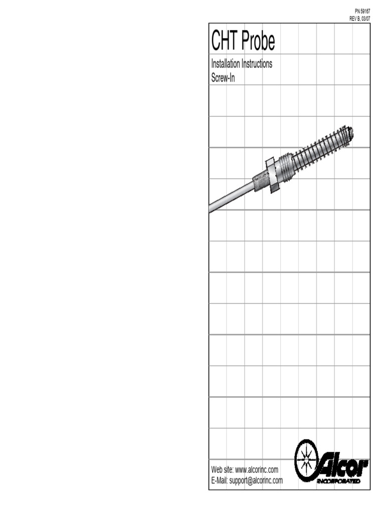 CHT Probe Installation Guide | PDF | Thermocouple | Mechanical Engineering