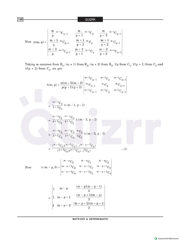 16 Matrices Determinants Revision4 | PDF