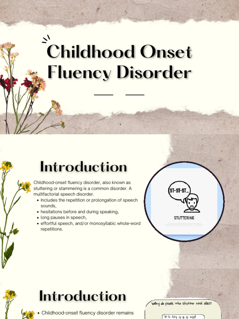 Understanding Childhood Fluency Disorder | PDF | Stuttering | Mental ...