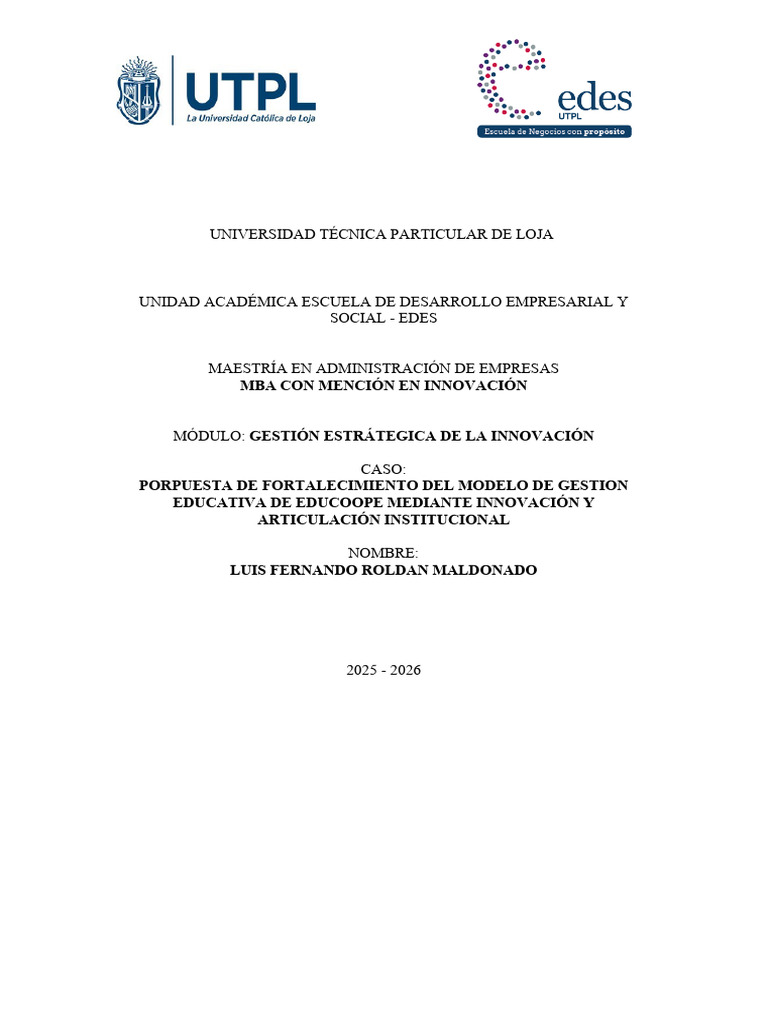 Annotated-Fortalecimiento Del Modelo de GestiÓn EducaciÓn - Ja 2025 Oki ...