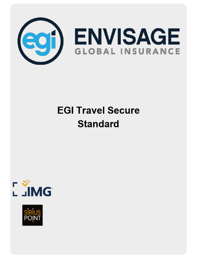 EGI Travel Secure Insurance Overview | PDF | Insurance | Subrogation