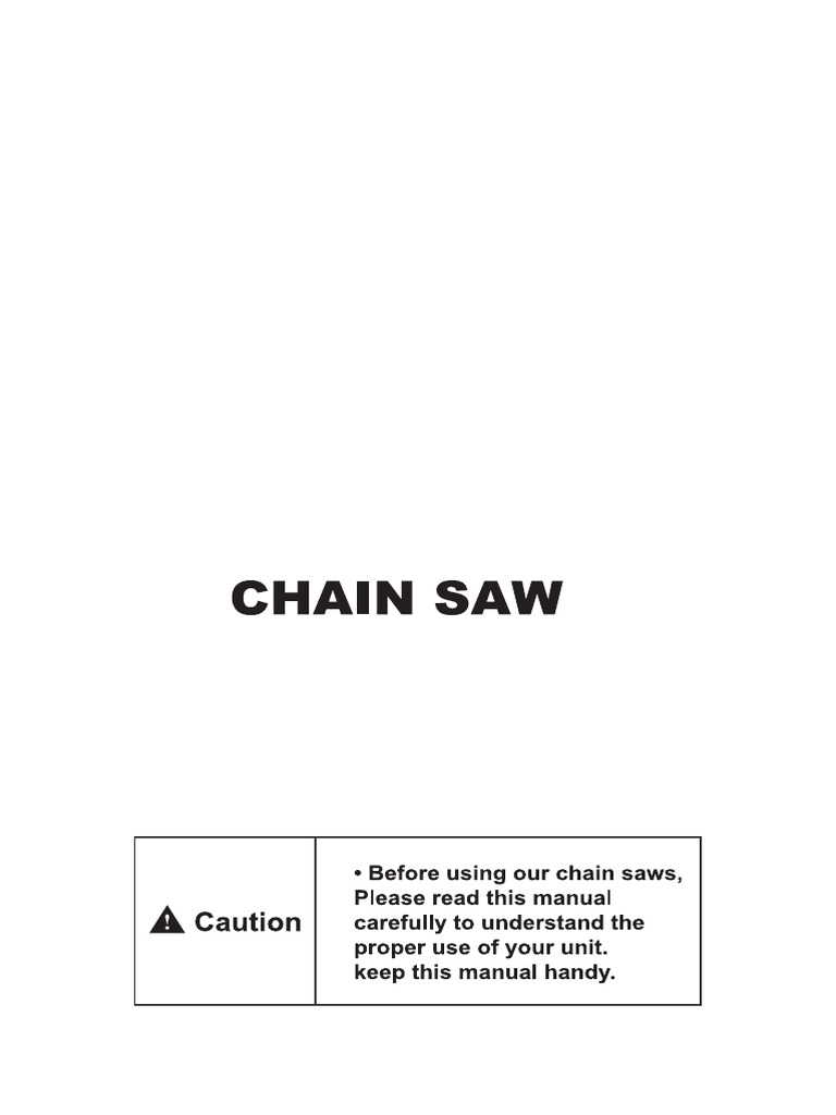 Chain Saw Safety and Operation Guide | PDF | Gasoline
