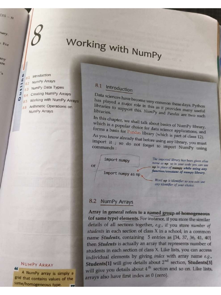 Ch-8 Working With NumPy | PDF