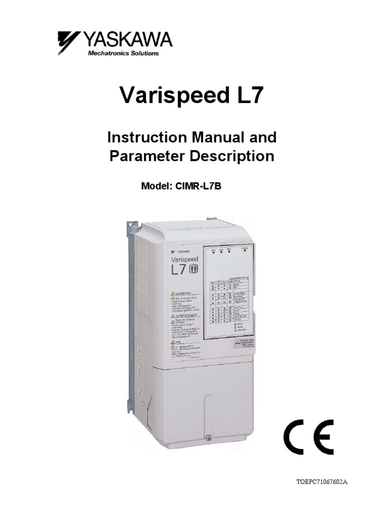 Yaskawa L7 Instruction Manual | PDF | Electromagnetic