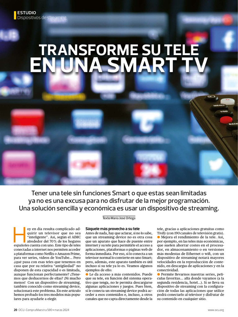 Mejora tu TV con Dispositivos de Streaming | PDF | Streaming Media ...
