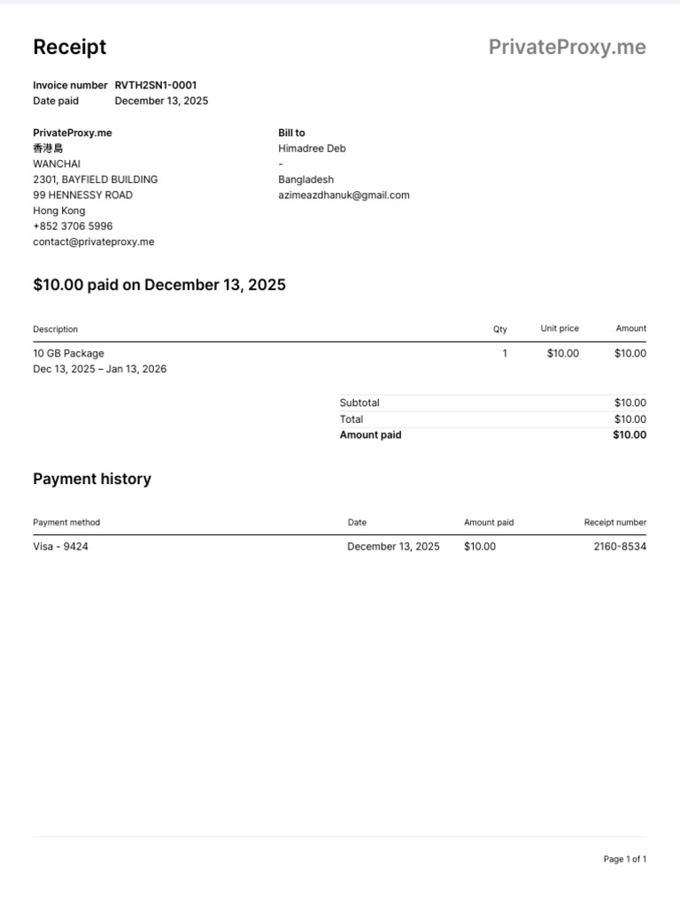 Receipt 2160 8534 | PDF