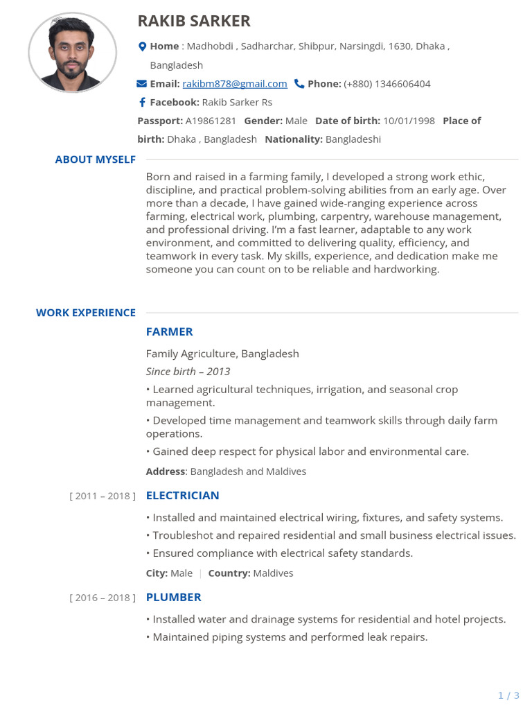 Rakib Sarker Cv 1mod 4 | PDF