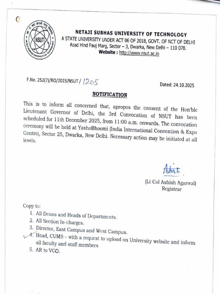 Convocation Notice | PDF