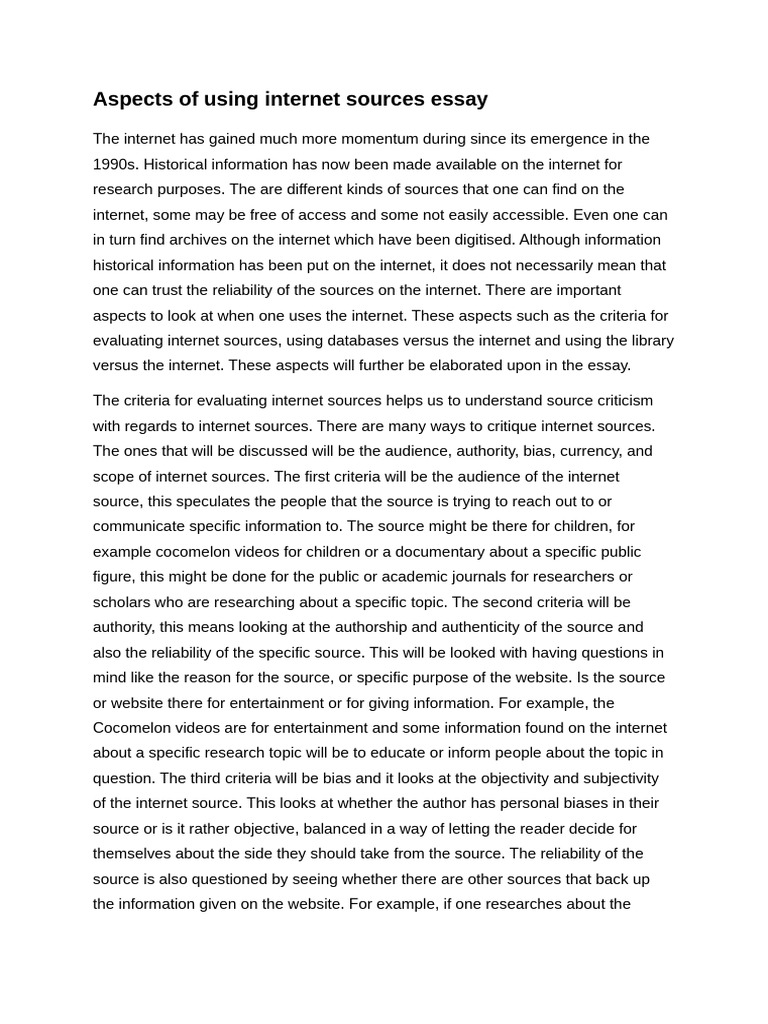 Evaluating Internet Sources for Research | PDF | Libraries | Internet