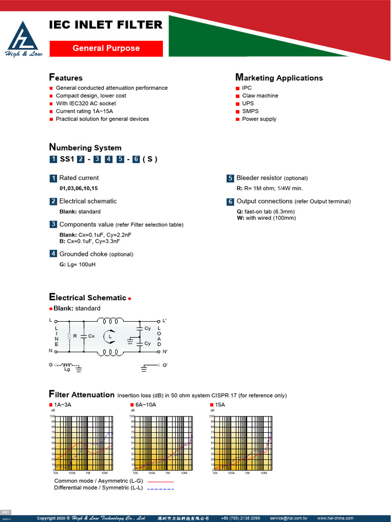 Power Inlet EMI Filters-C14-GeneralPurpose-screw | PDF | Computer ...