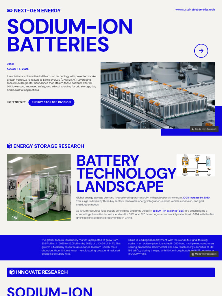 Sodium-Ion Batteries: A Sustainable Future | PDF | Lithium Ion Battery