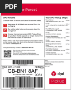 DPD Returns: Tracking and Pickup Guide | PDF
