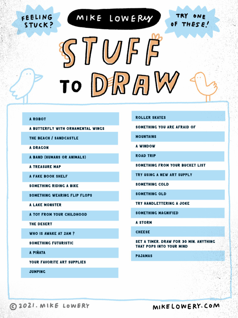 What Should I Draw List 2 | PDF
