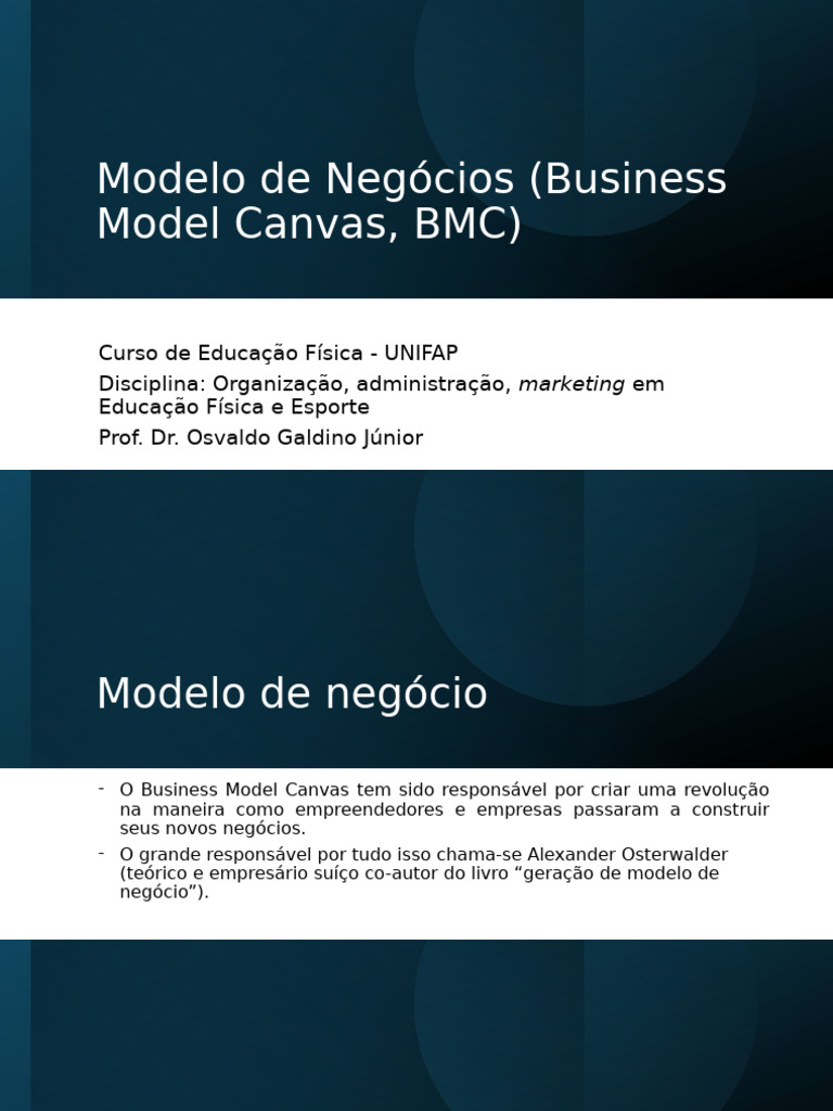 Modelo de Negócios: Business Model Canvas | PDF | Business | Economias