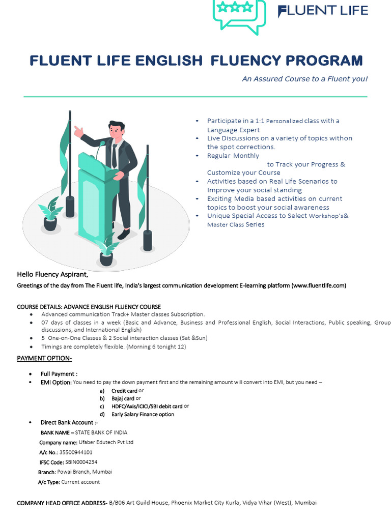 Advanced English Fluency Course | PDF | Fluency | Vocabulary