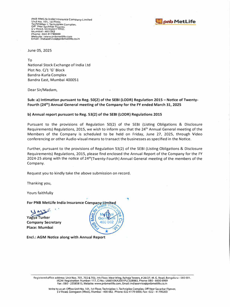 Notice of AGM | PDF | Board Of Directors | Audit