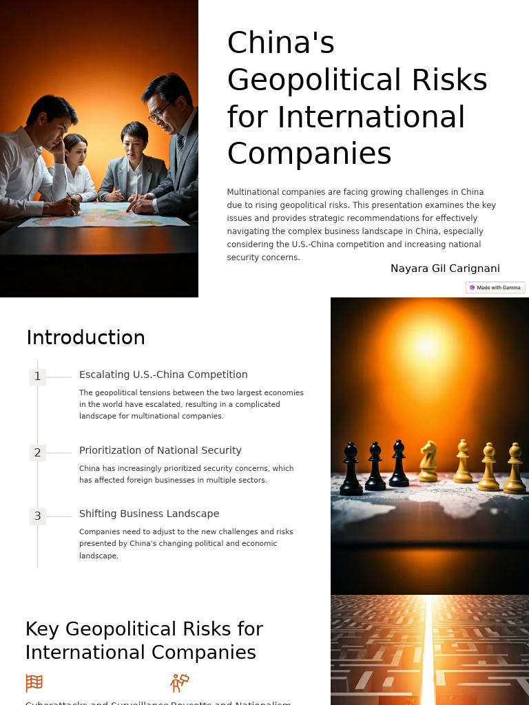 Navigating China's Geopolitical Risks | PDF | Risk Management | Risk