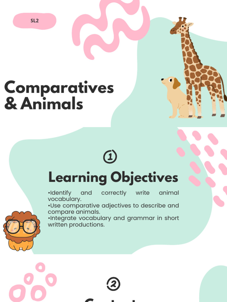 Animal Comparatives and Vocabulary Guide | PDF