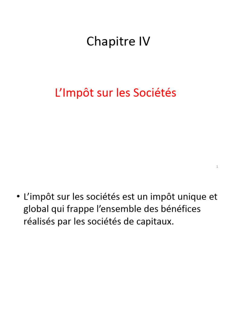 Guide sur l'Impôt sur les Sociétés en Tunisie | PDF | Taxe d'entreprise ...