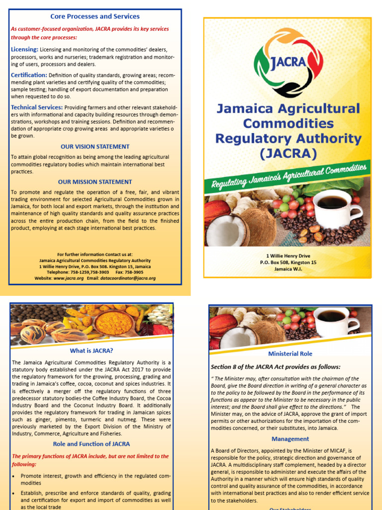 JACRA Sensitization Booklet | PDF | Jamaica | Trade