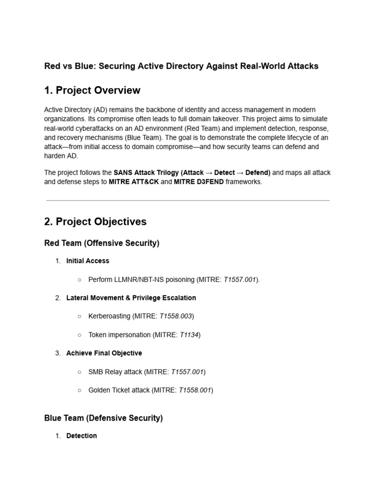 Active Directory Attack & Defense Guide | PDF | Security | Computer ...
