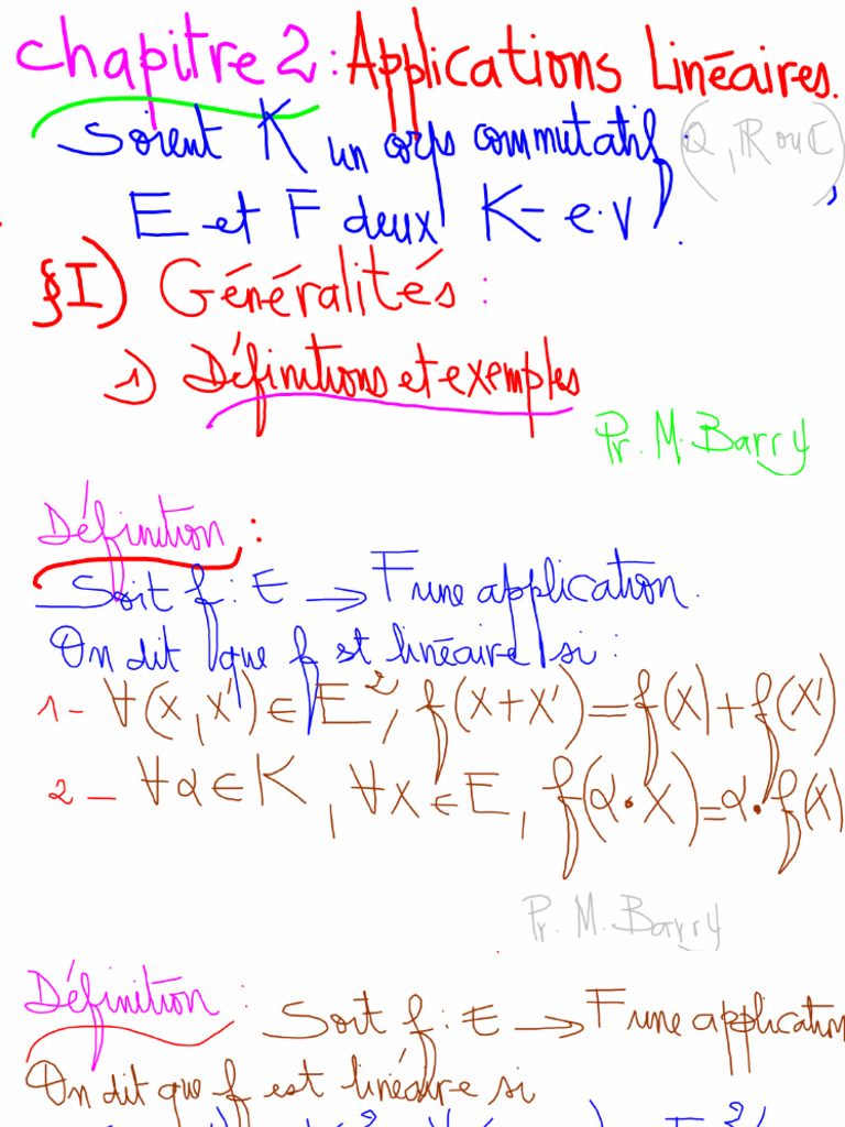 Applications Lineaires.2 (1) | PDF