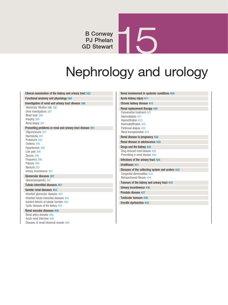 Comprehensive Guide to Nephrology and Urology | PDF