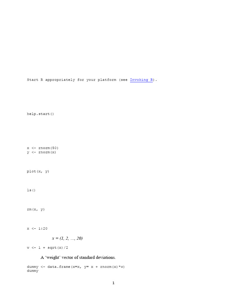 Introduction to R Programming Basics | PDF | Computing | Software