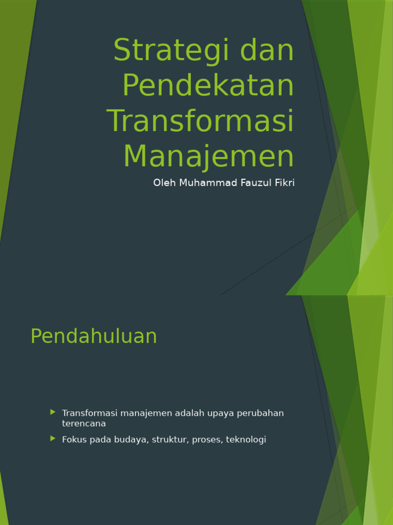 Strategi Transformasi Manajemen Modern | PDF