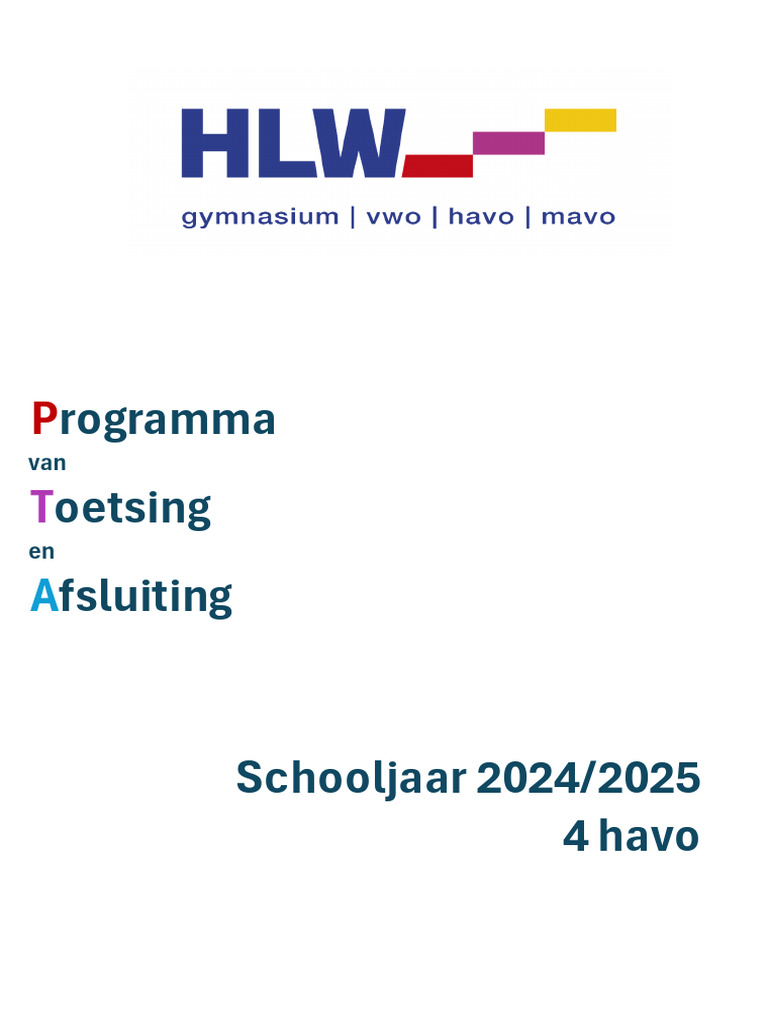 PTA 4 Havo | PDF