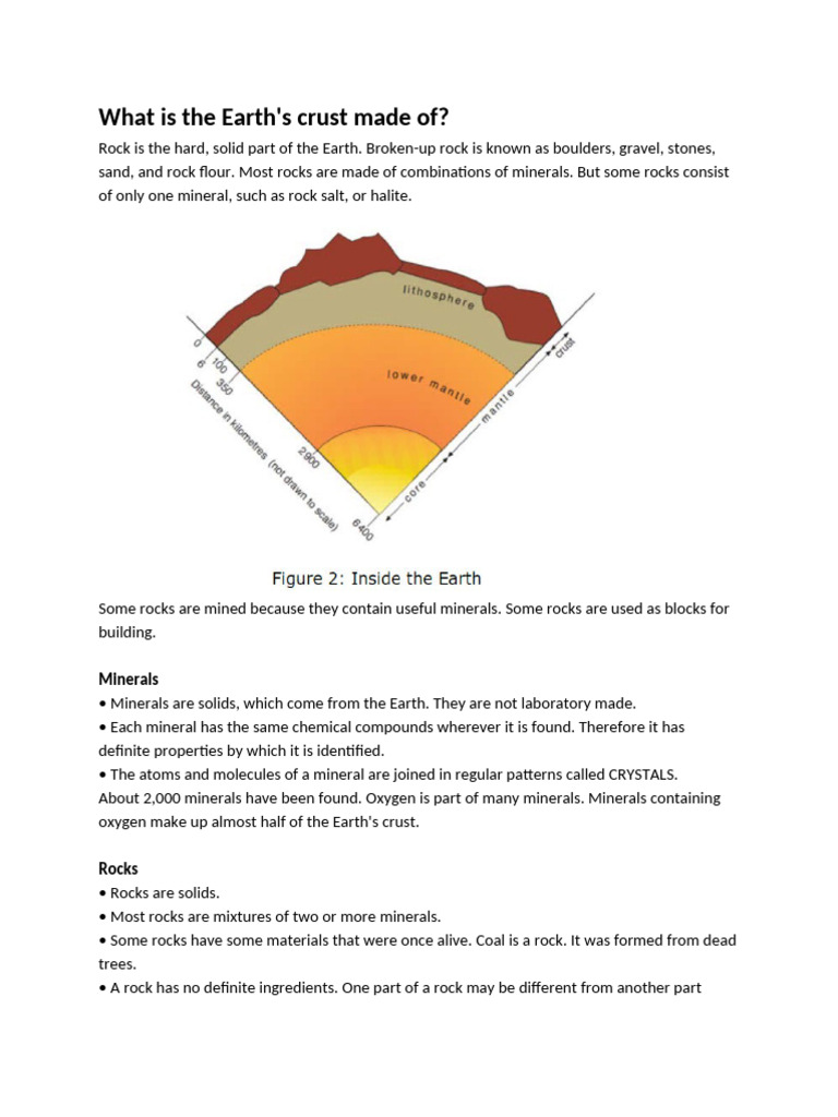 Copy of 02 What is the Crust Made From Gdoc (1) | PDF | Igneous Rock ...
