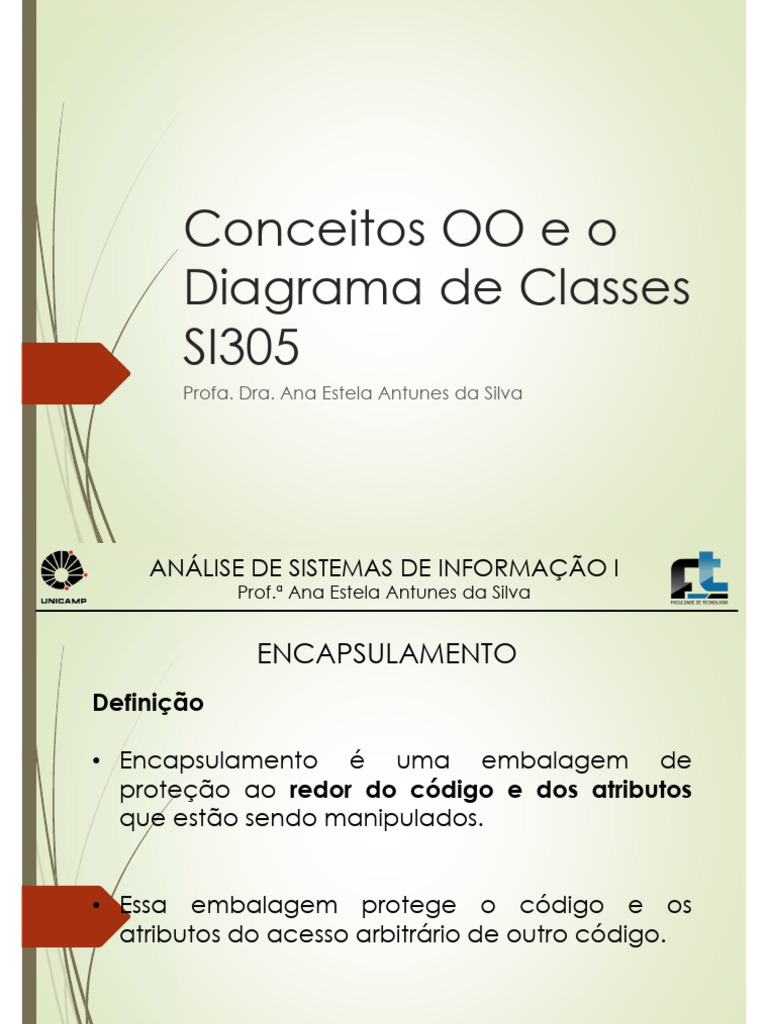 Encapsulamento e Herança em OO | PDF | Classe (programação de ...