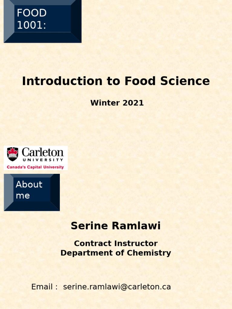Food Science Introduction PDF | PDF | Food Science | Science