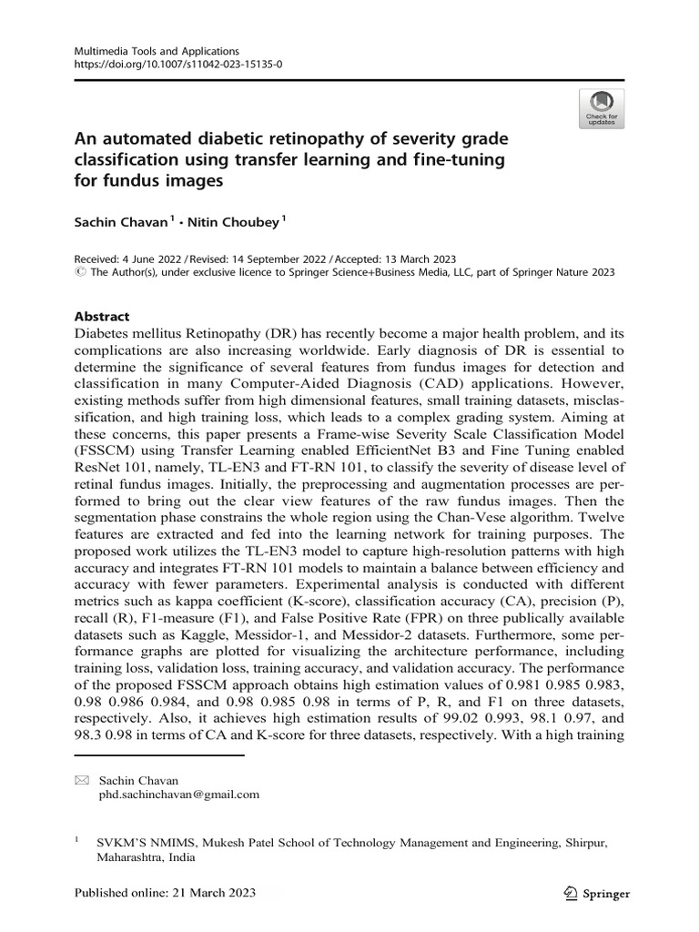Diabetic Retinopathy Severity Classification | PDF | Support Vector ...