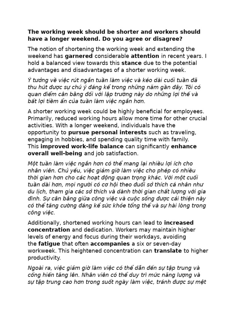 Working Week | PDF