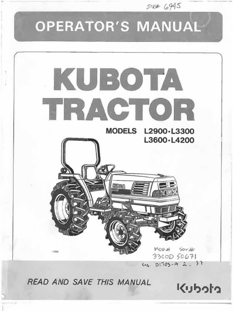 kubota L2900, L3300, L3600, L4200 owners manual.pdf