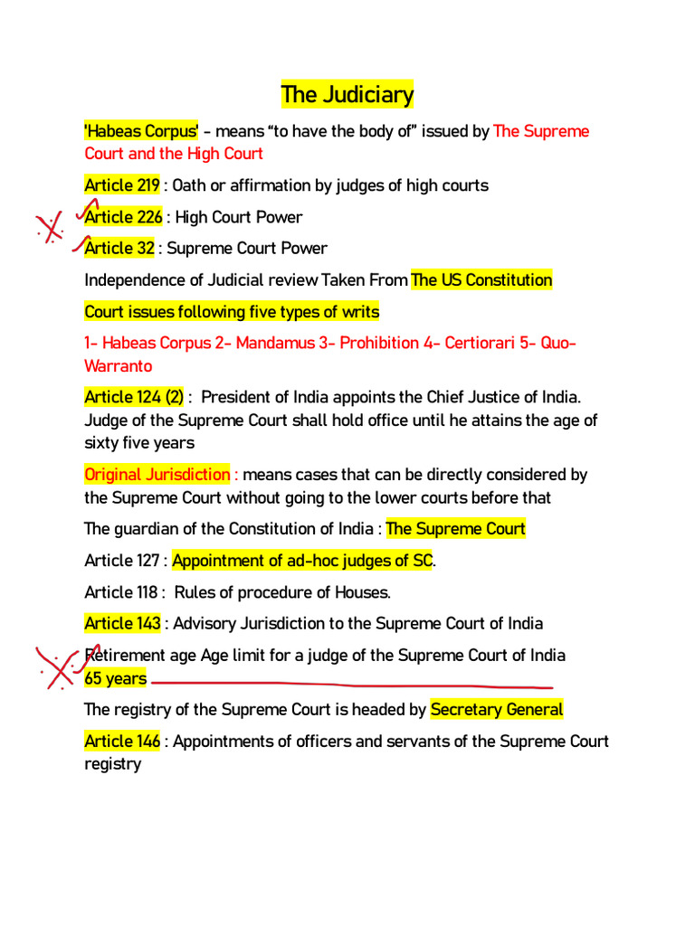 Overview of India's Judiciary System | PDF | Supreme Court Of India ...