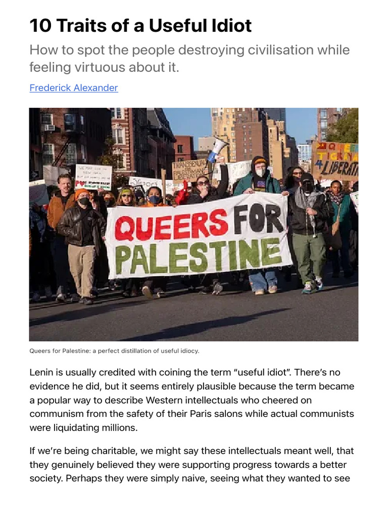 Identifying Modern Useful Idiots | PDF | Hamas | Ideologies