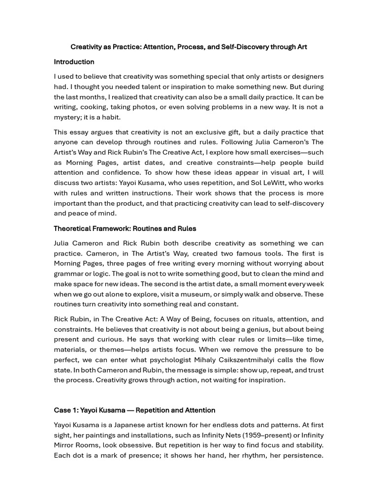 Daily Creativity: Practice and Process | PDF | Creativity | Cognition