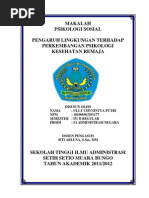 Download Makalah Psikologi Sosial Remaja  by Desi Susanti SN97258167 doc pdf