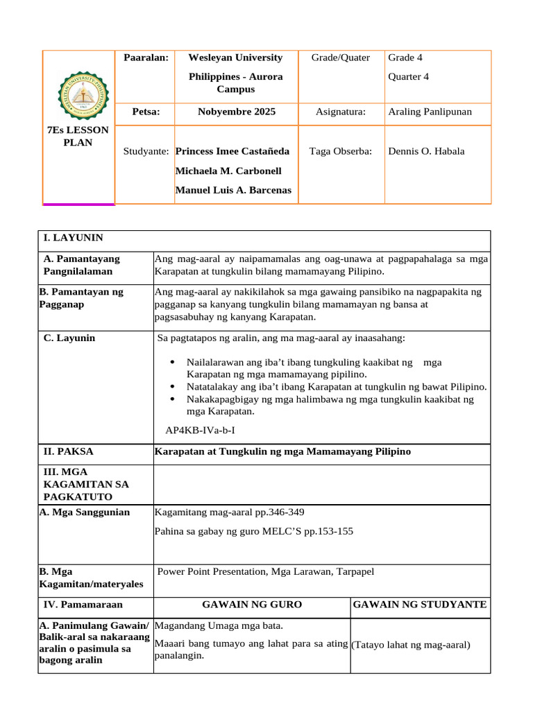 Final Na Lesson Plan AP | PDF